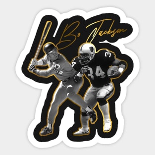 Bo Jackson Gold Tribute Sticker